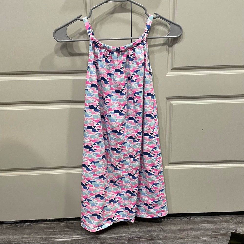 Vineyard Vines Girls Multi Whale Print Knit Dress size small